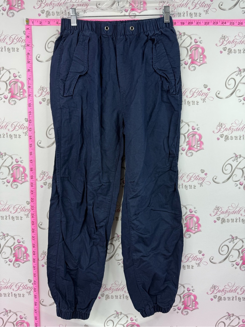 GAP pants joggers dyed blue Navy Cargo Joggers